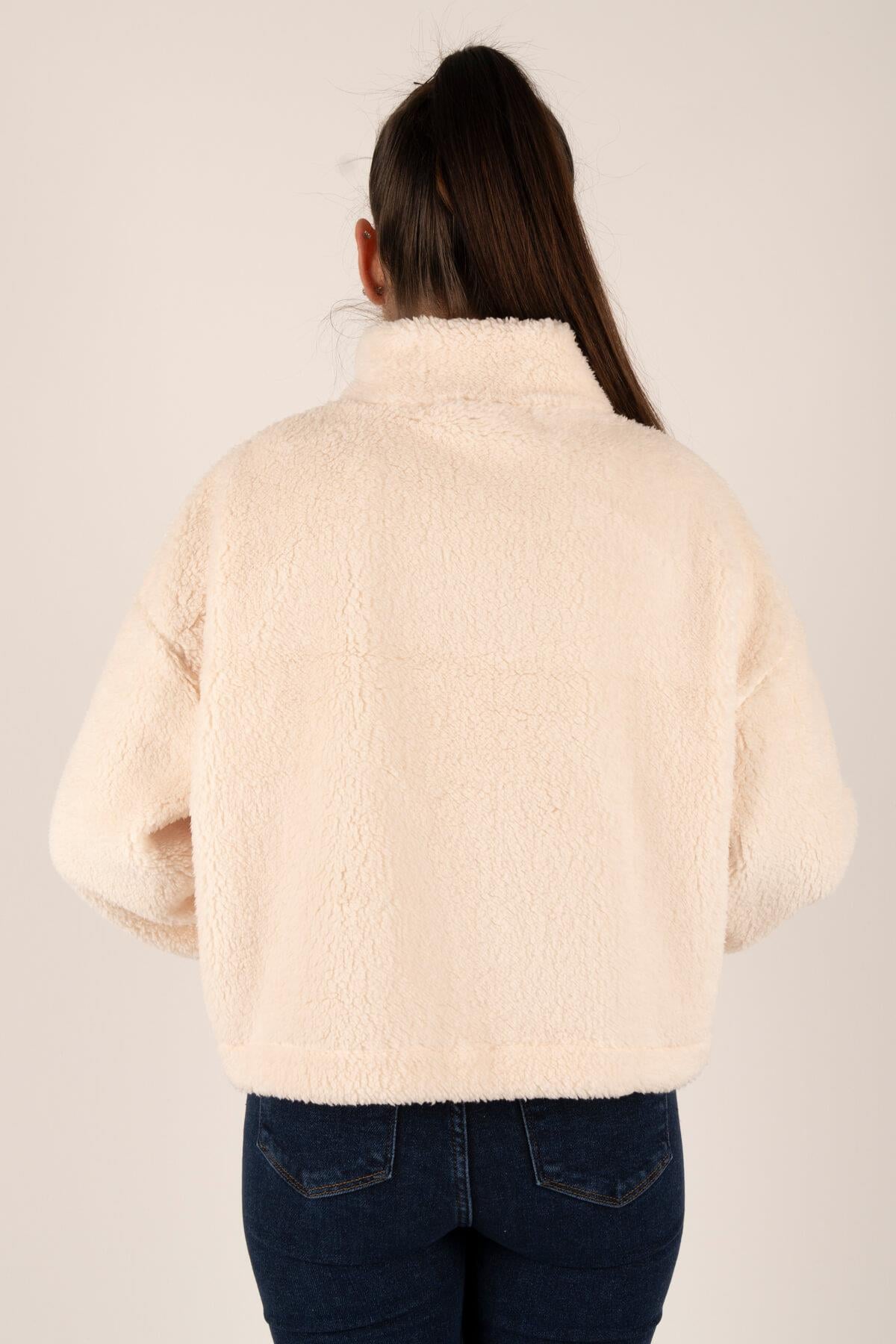 Ayıcık Nakışlı Peluş Sweat