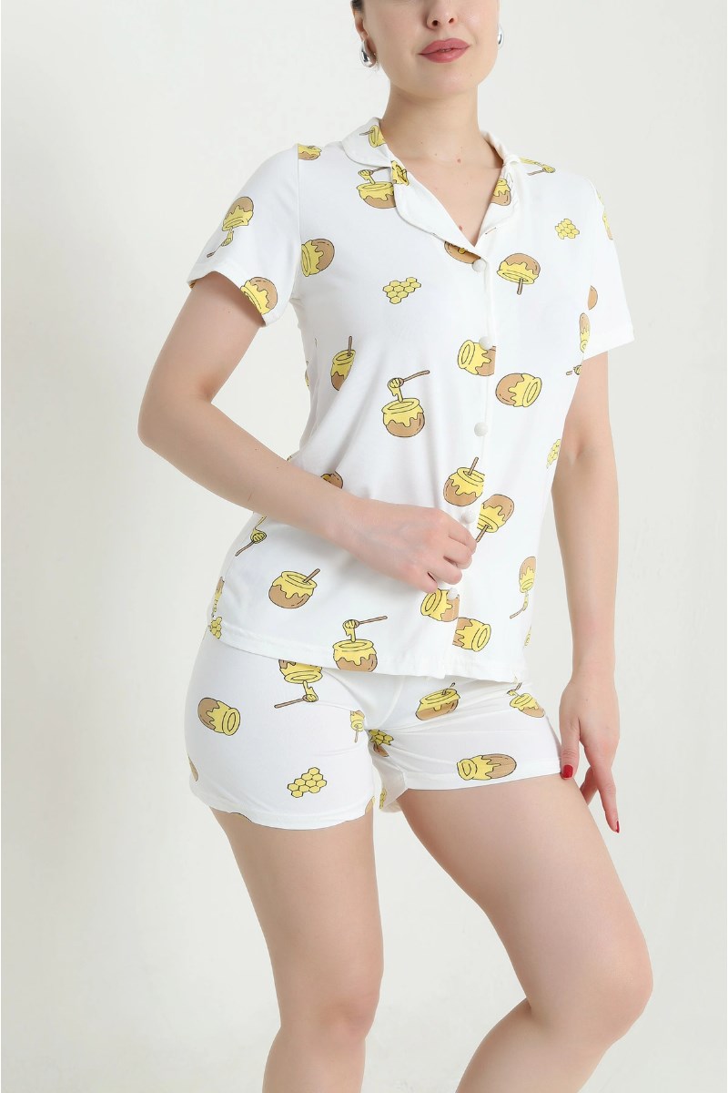 Bal Desenli Milan Şortlu Pijama Takımı