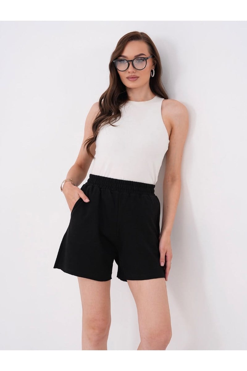 Beli Lastikli 2 İplik Düz Basic Şort