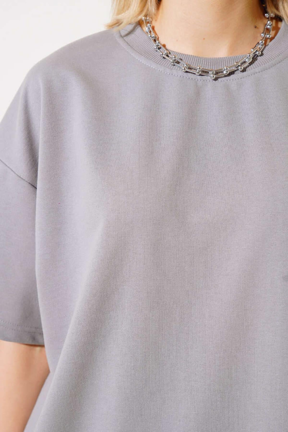 Bisiklet Yaka Basic Tshirt