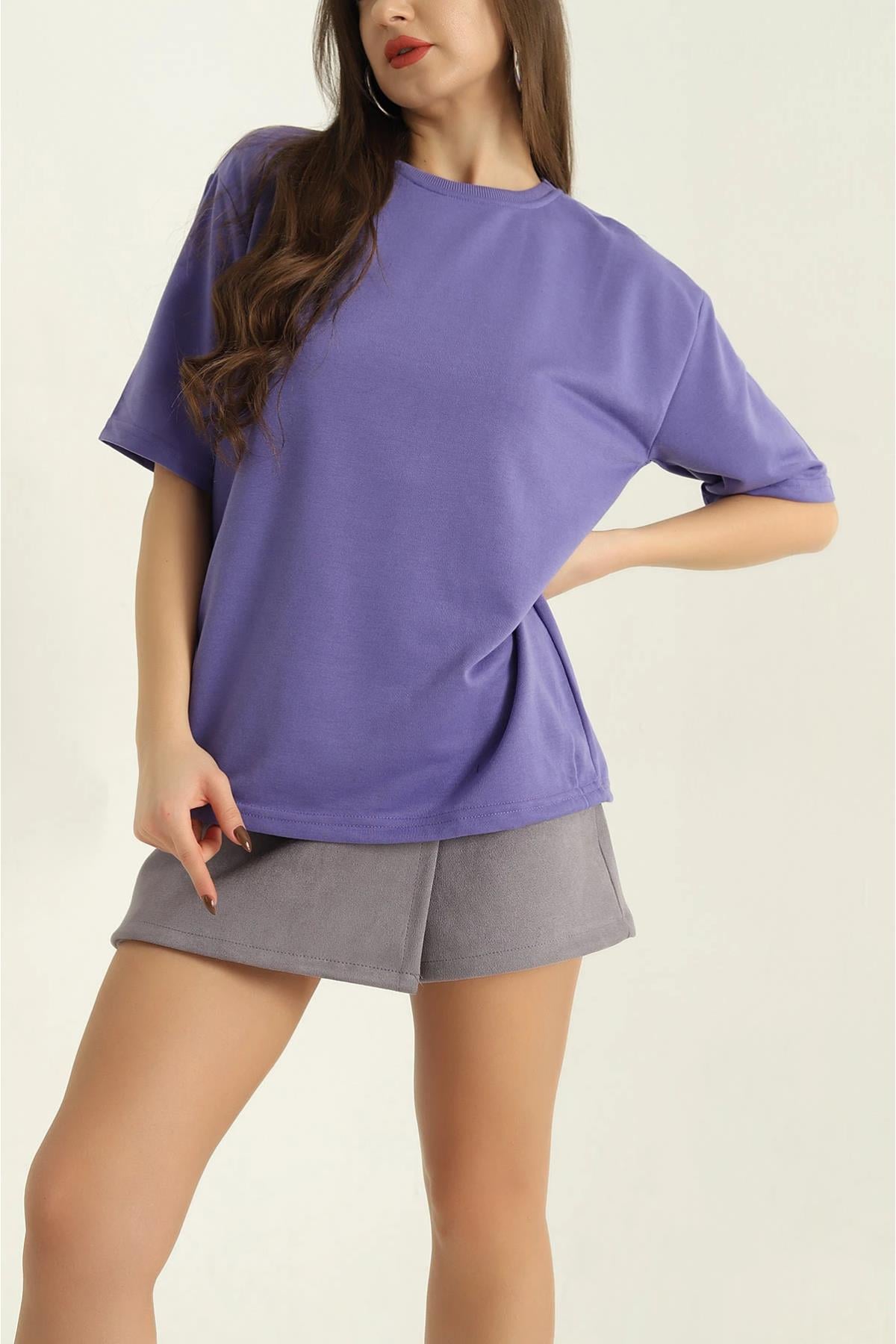 Bisiklet Yaka Basic Tshirt