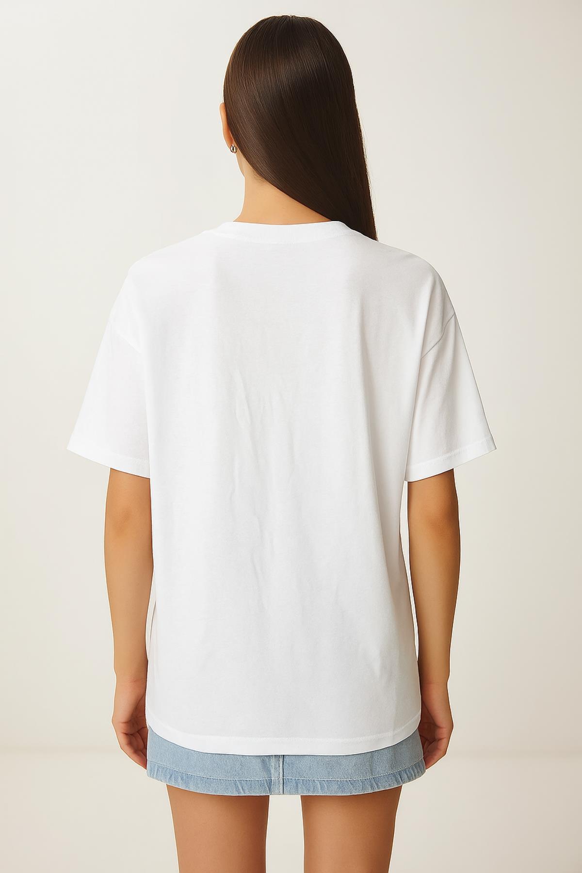 Cat Lovers Basklı Tshirt