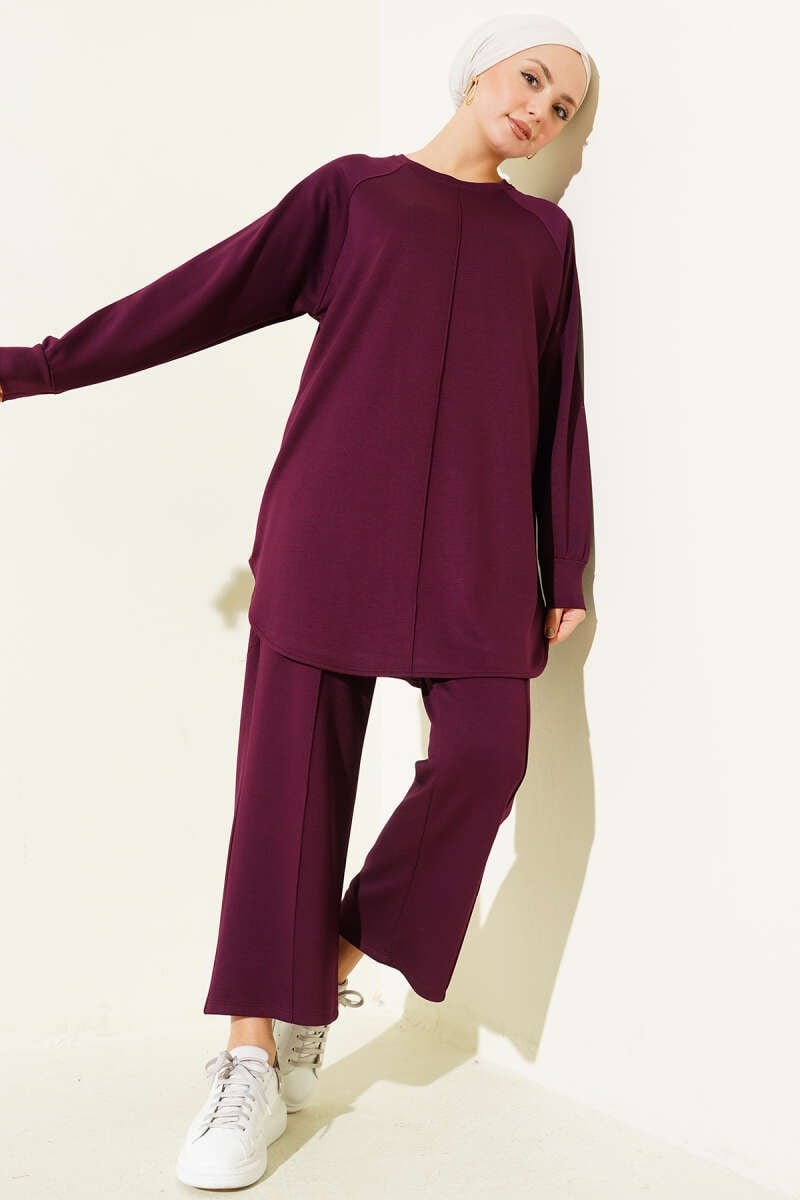 Çıma Detaylı Tunik Pantolon İkili Takım