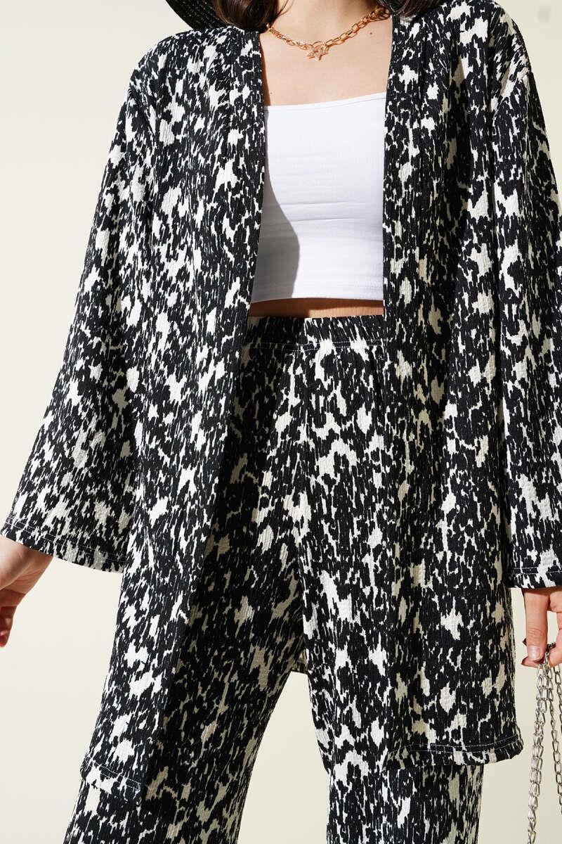 Desenli Bürümcük Kimono Takım
