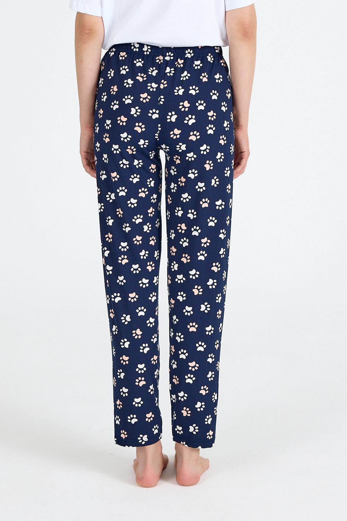 Desenli Milan Kumaş Pijama Altı