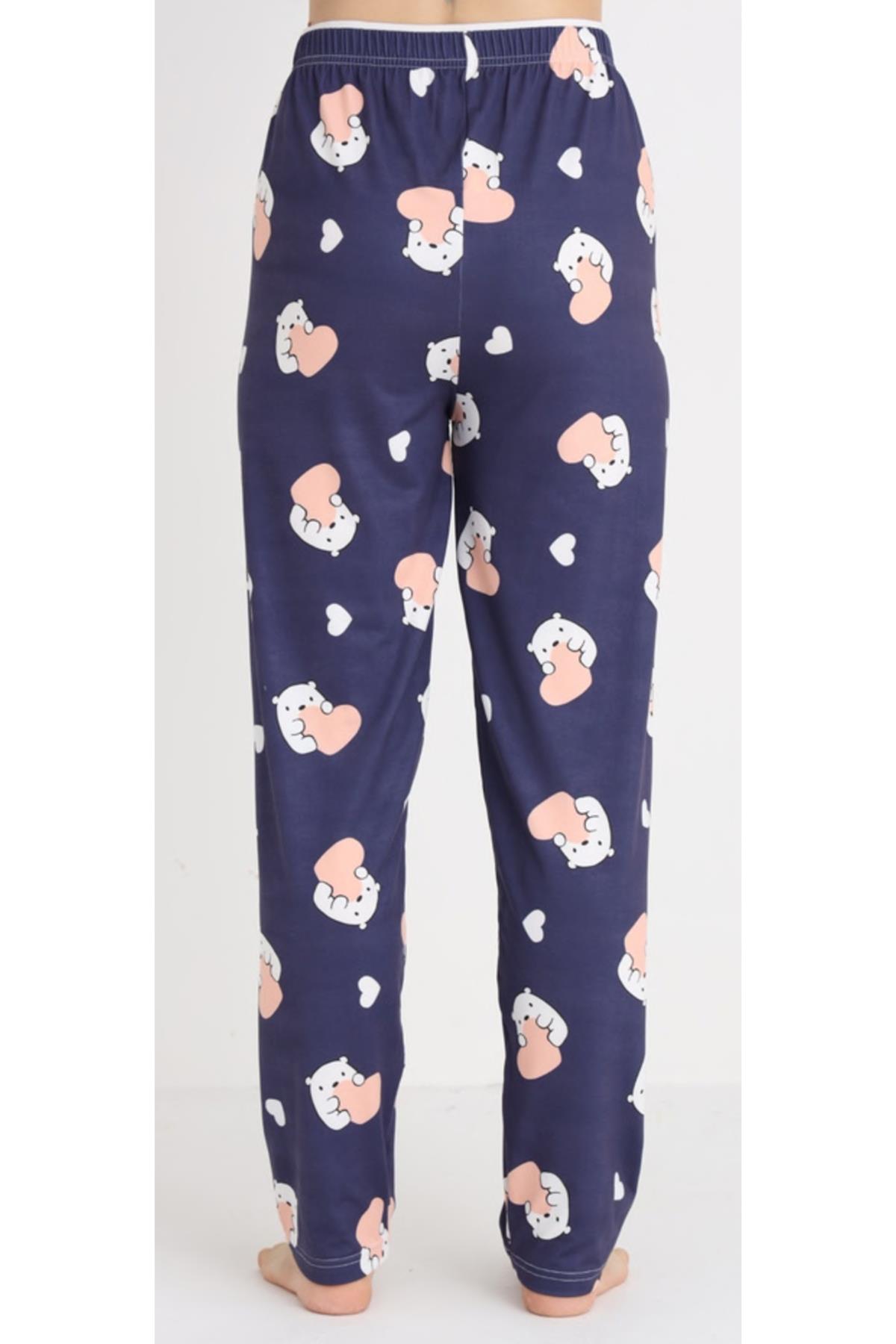 Desenli Milan Kumaş Pijama Altı