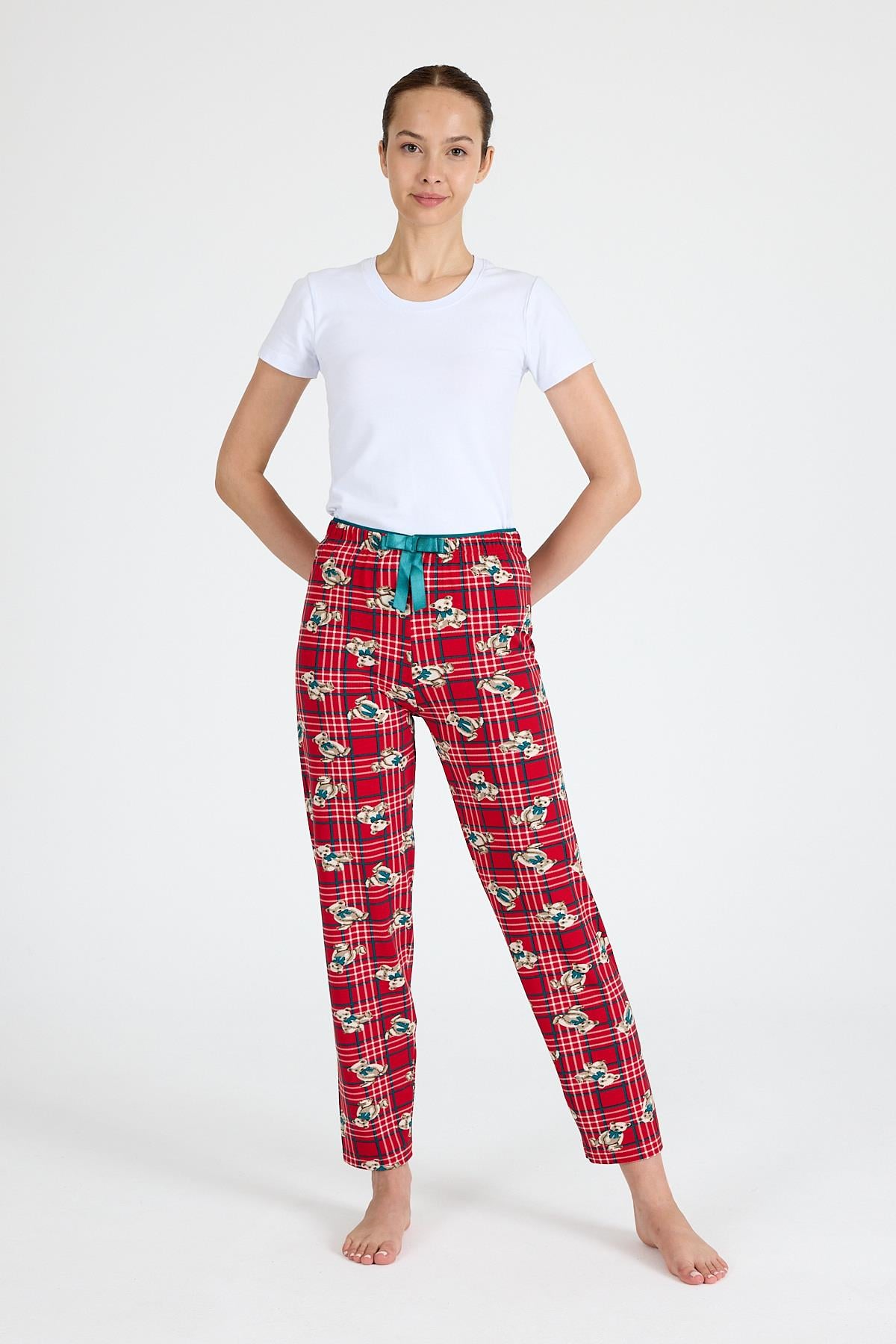 Desenli Milan Kumaş Pijama Altı