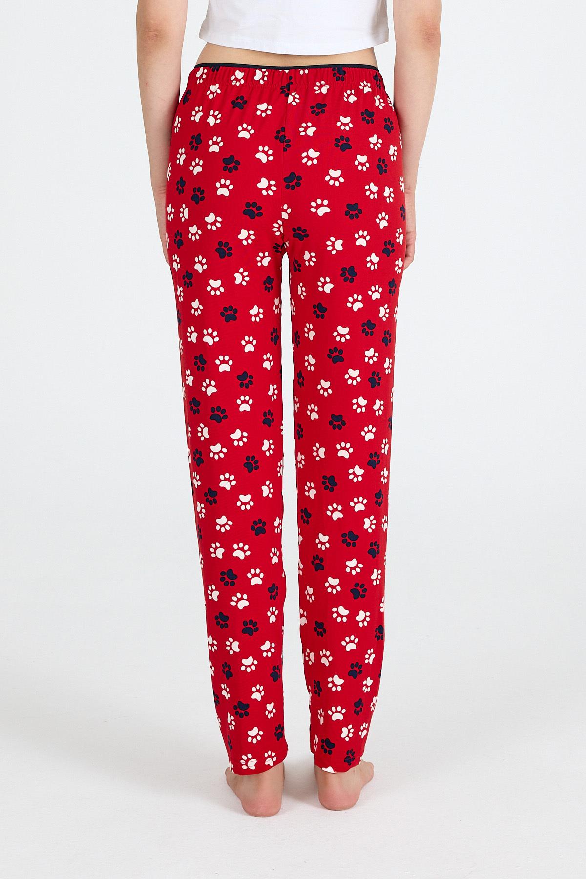 Desenli Milan Kumaş Pijama Altı
