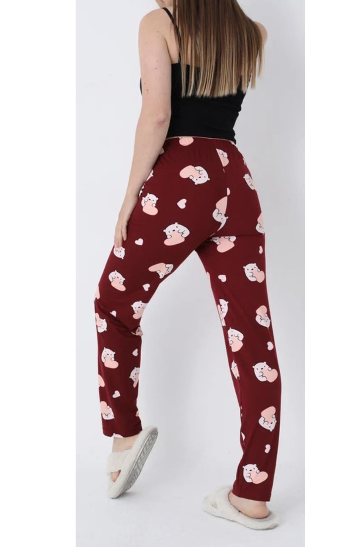 Desenli Milan Kumaş Pijama Altı