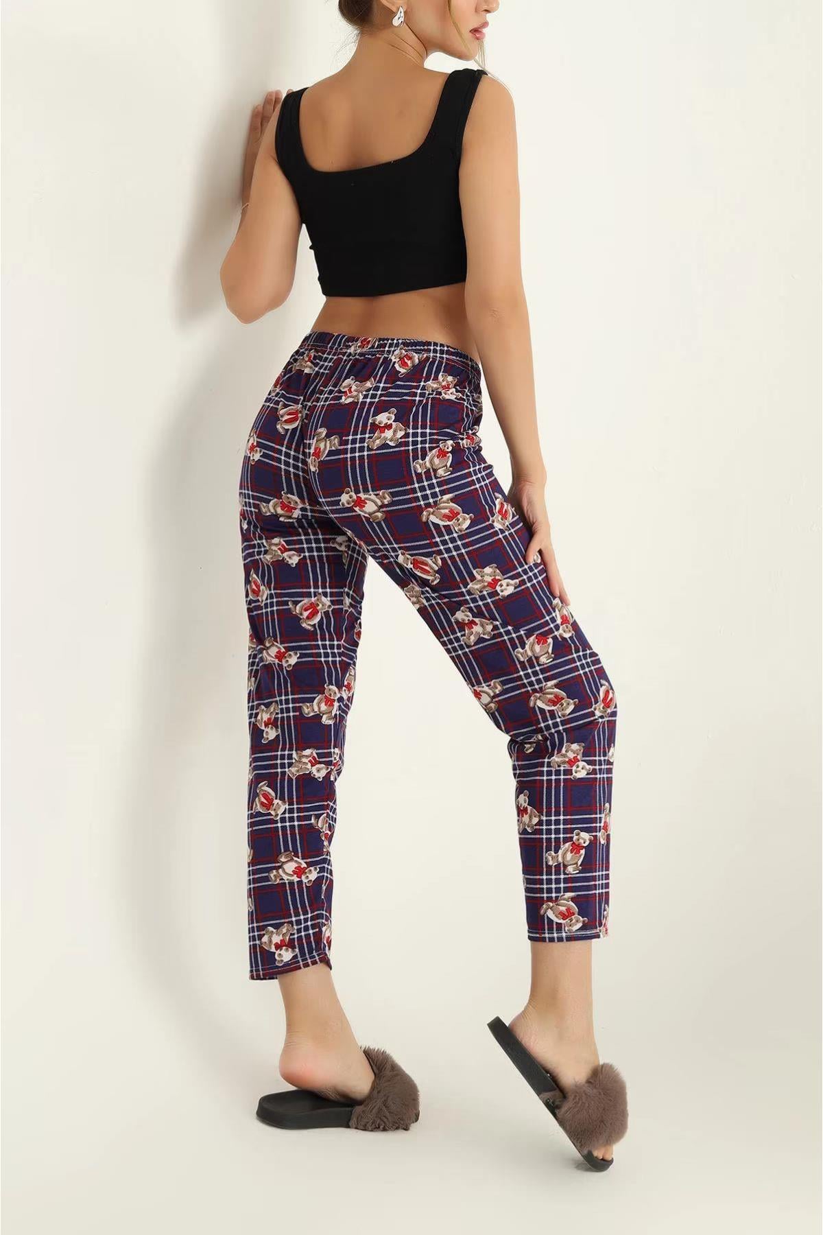 Ekose Ayıcıklı Pijama Altı
