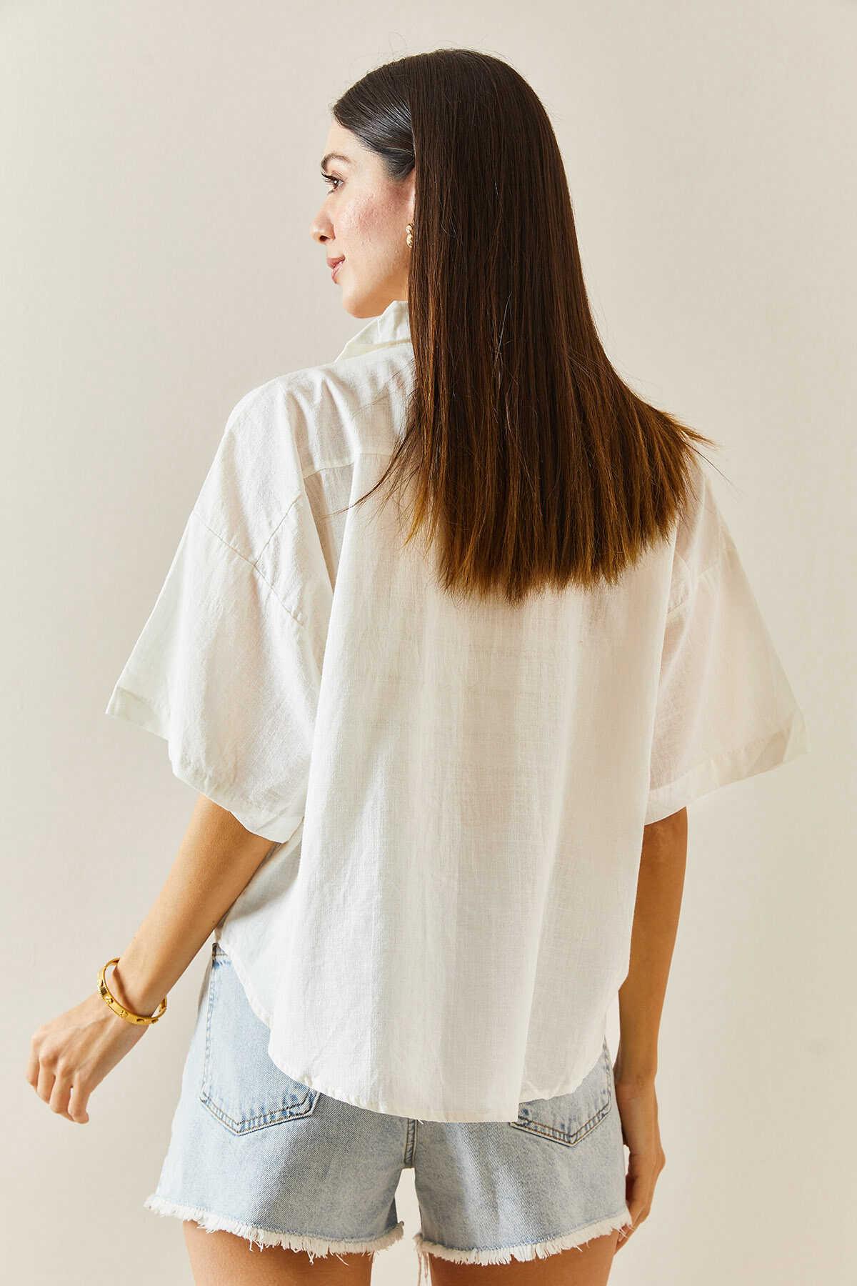 Fakir Kol Çift Cep Gömlek