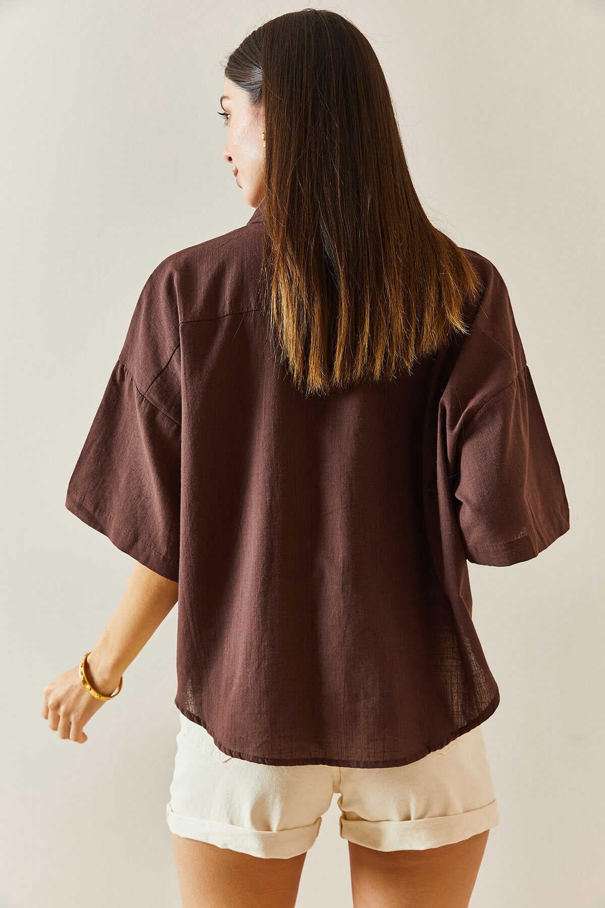 Fakir Kol Çift Cep Gömlek