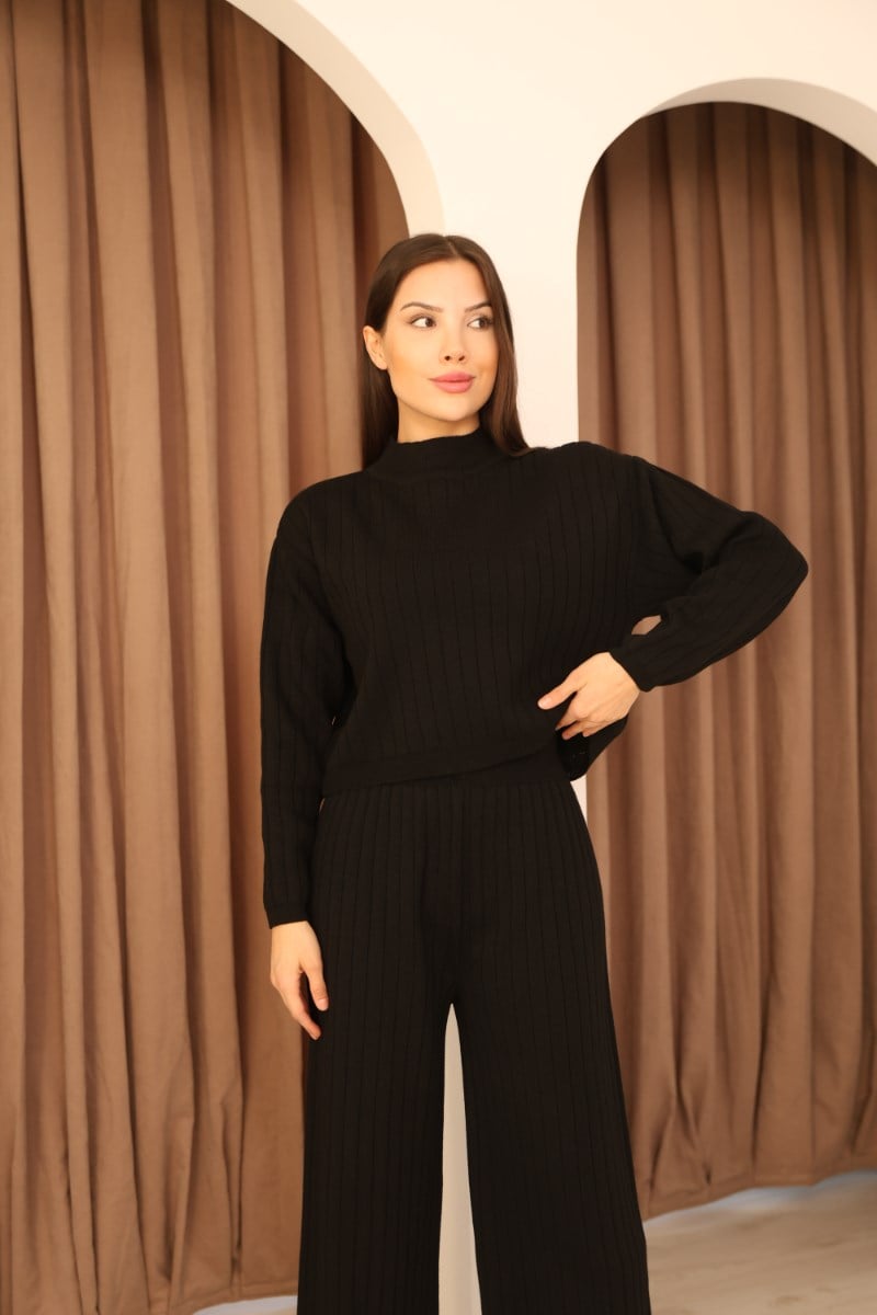 Fitilli Crop Pantolon İkili Takım