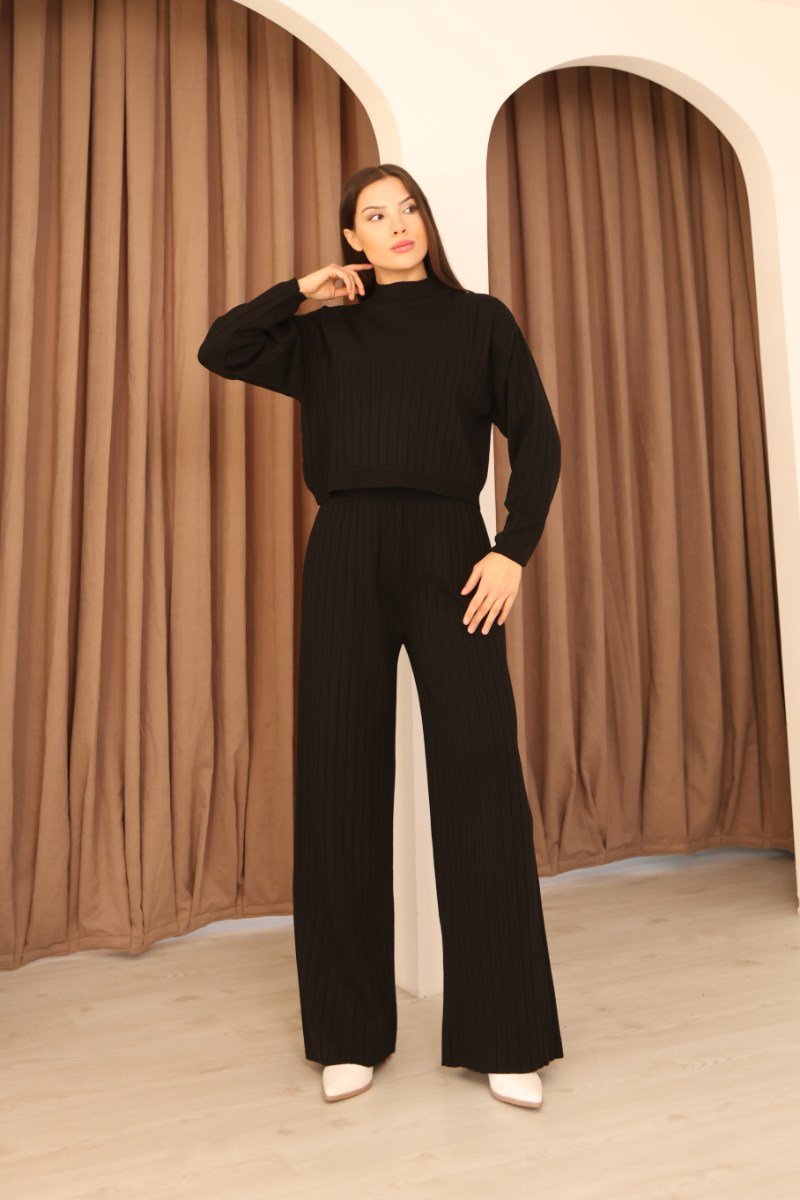 Fitilli Crop Pantolon İkili Takım
