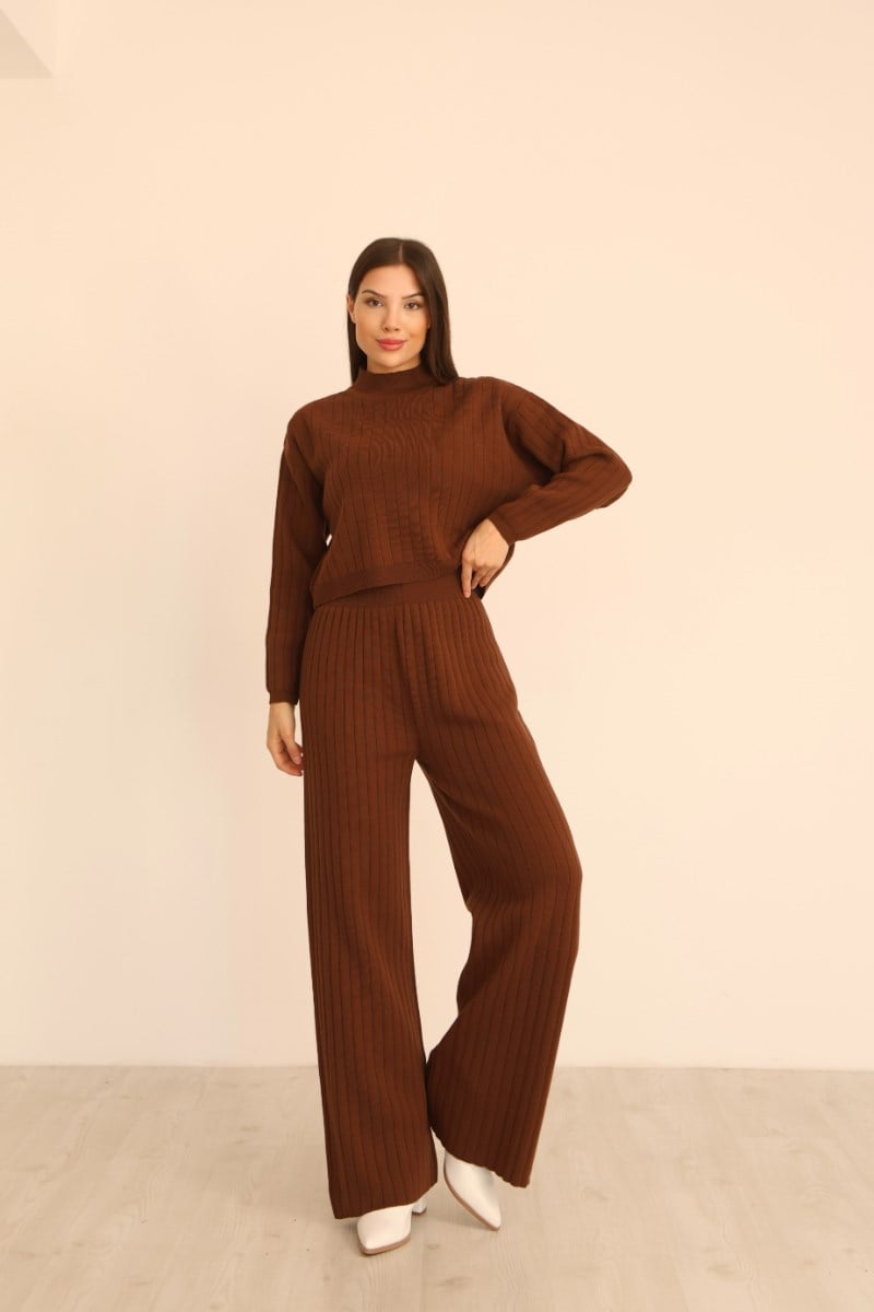 Fitilli Crop Pantolon İkili Takım
