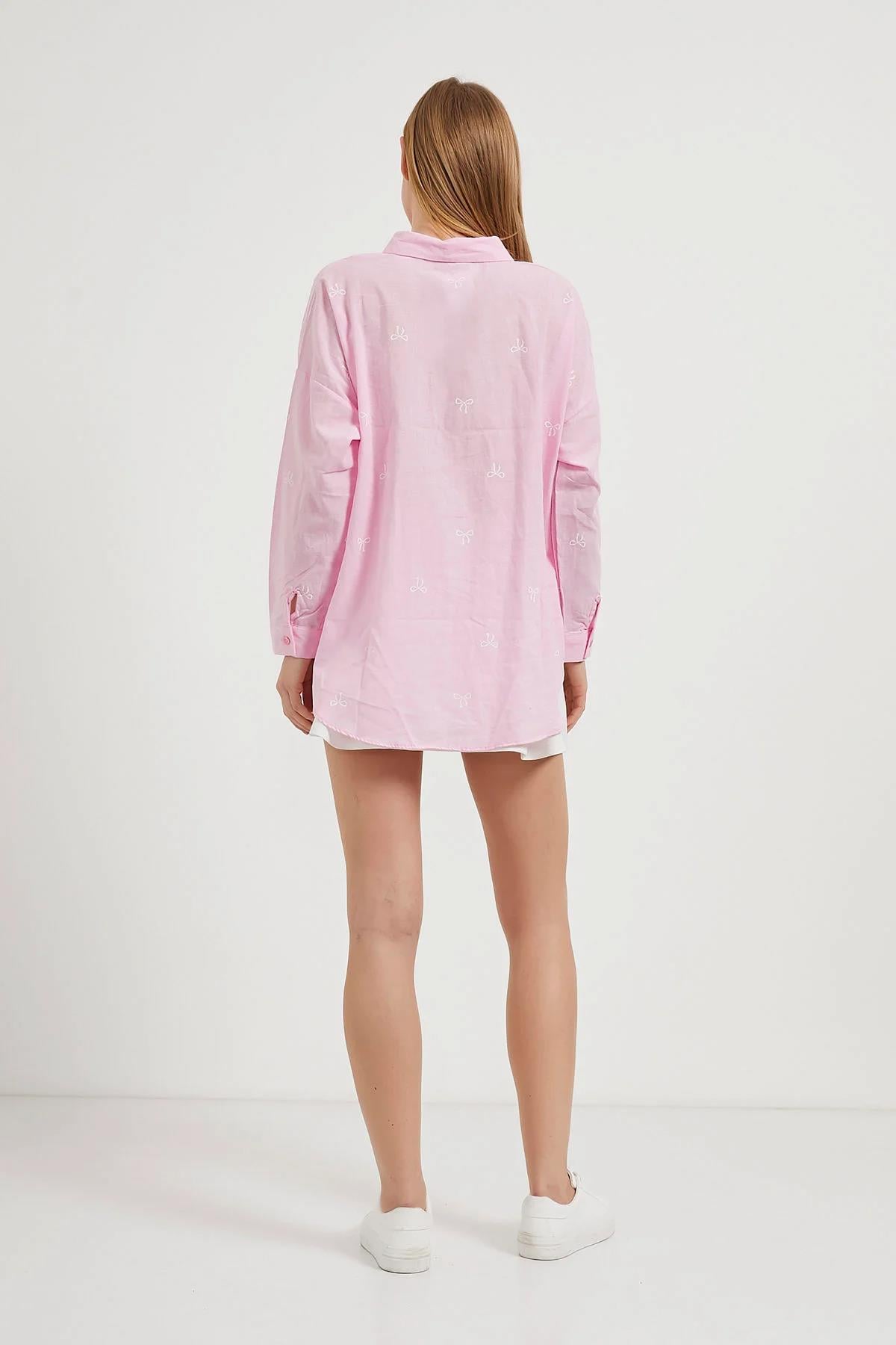 Fiyonk Baskılı Gömlek