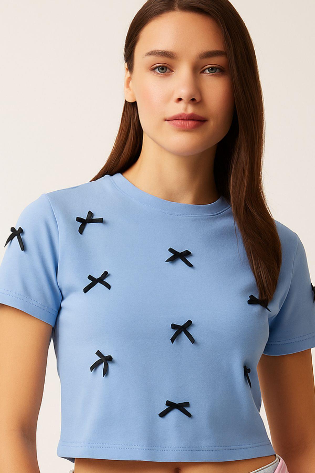 Fiyonklu Crop Tshirt