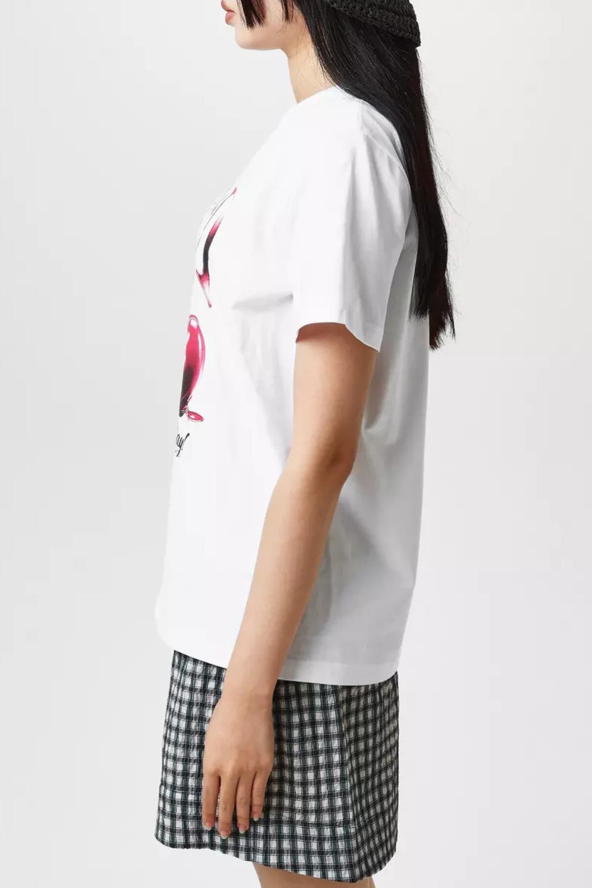 Ganni Kiraz Baskılı Tshirt