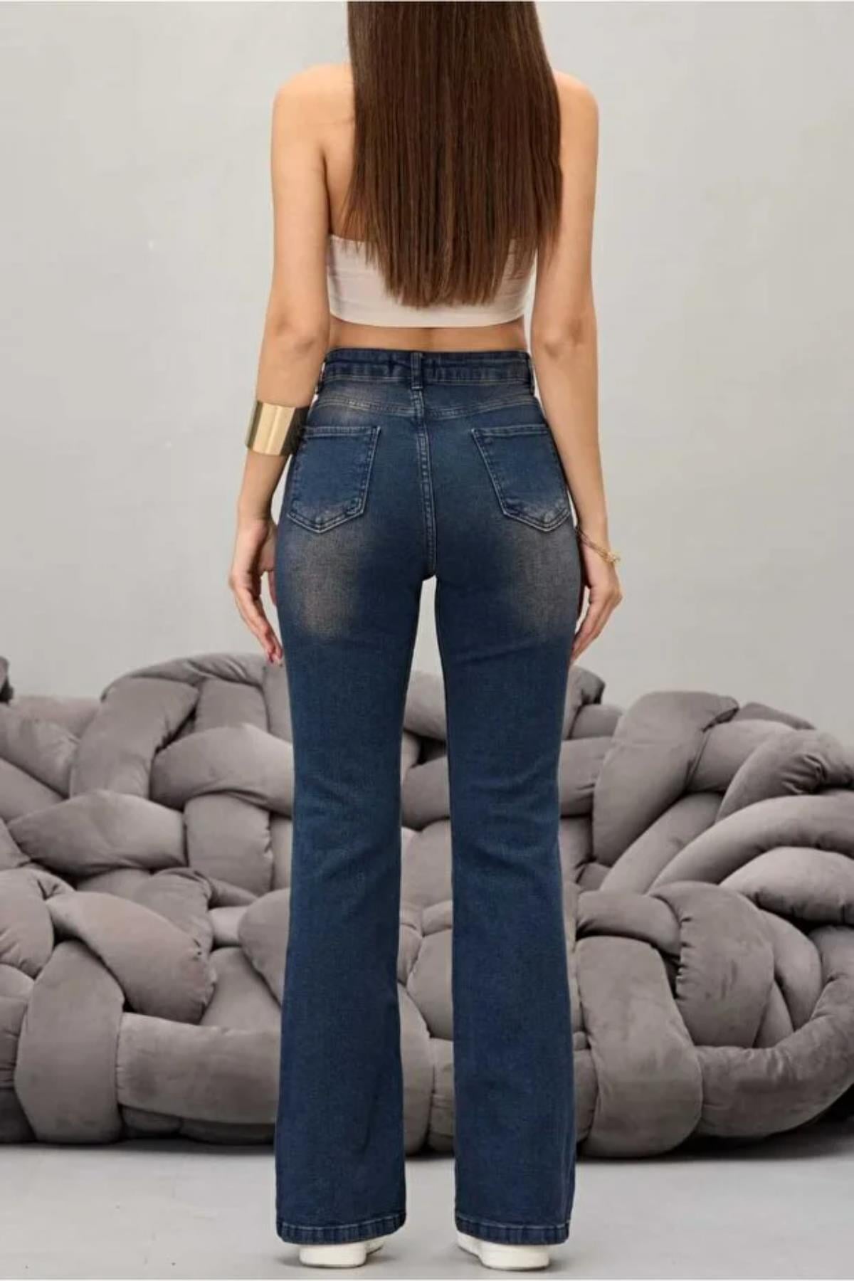 İspanyol Paça Kot Pantolon