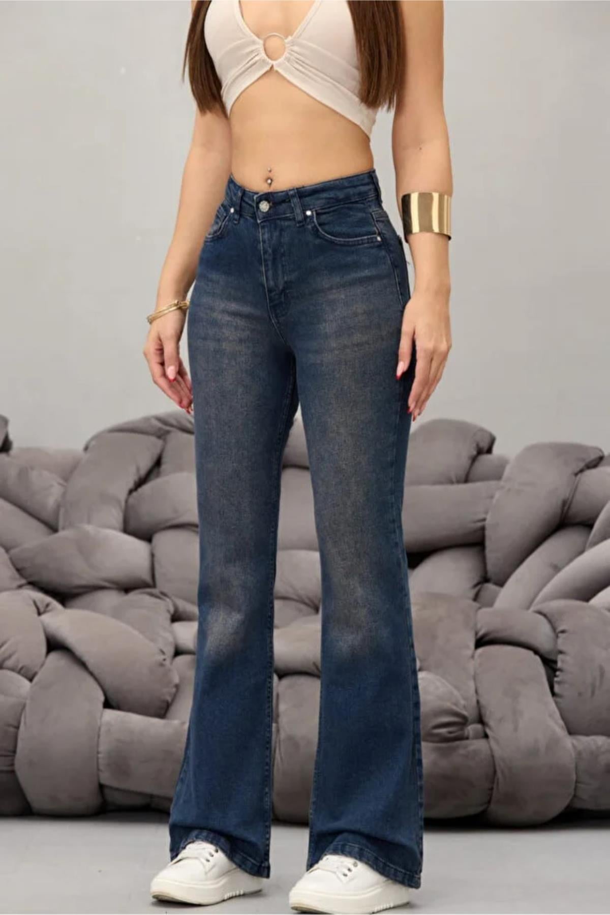 İspanyol Paça Kot Pantolon