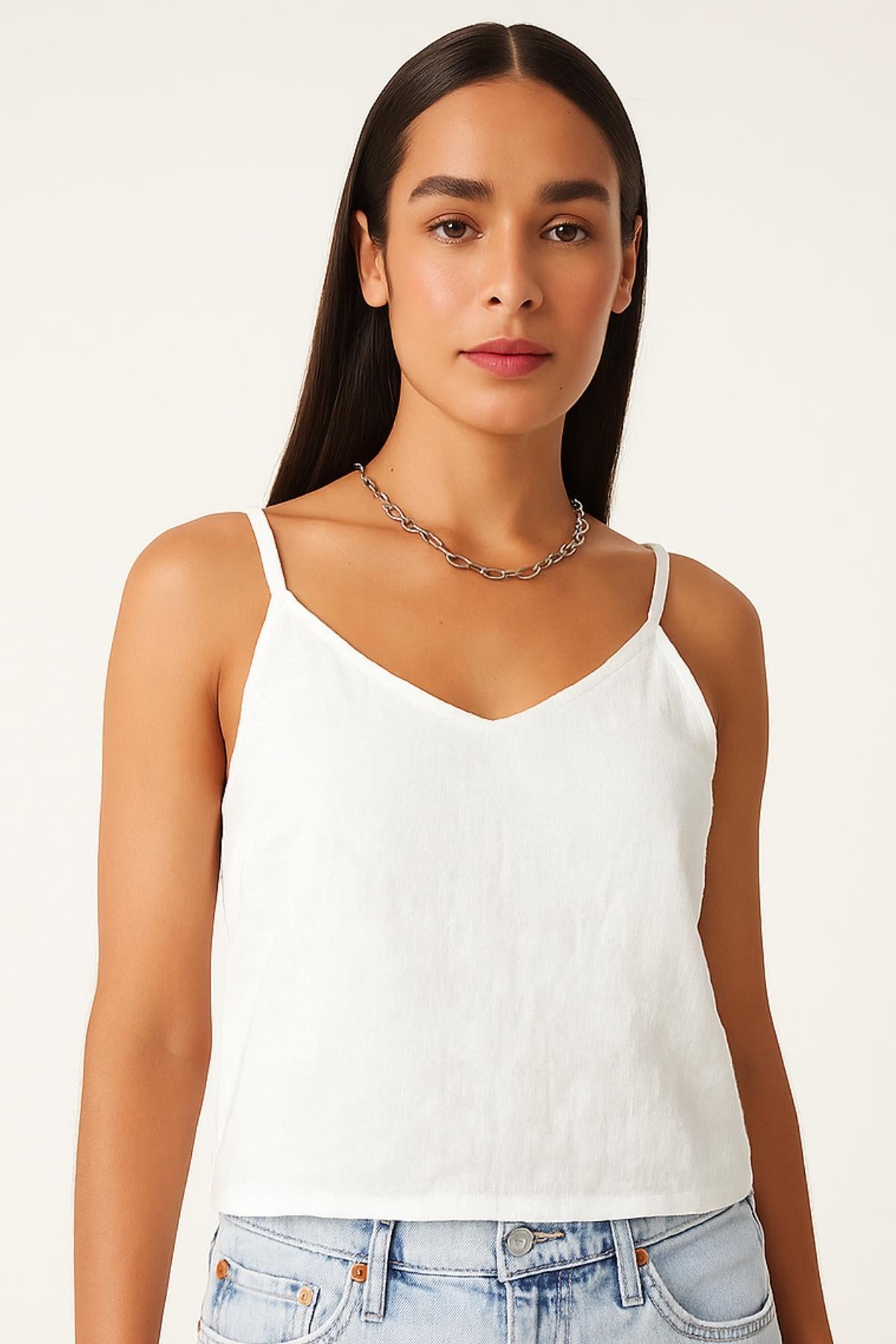 Kadın Askılı Oversize Bluz