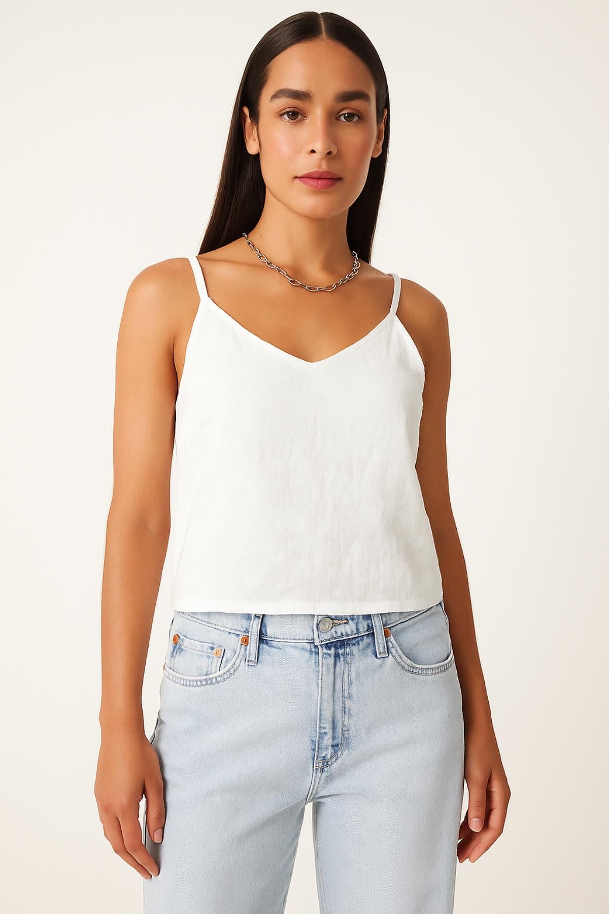 Kadın Askılı Oversize Bluz