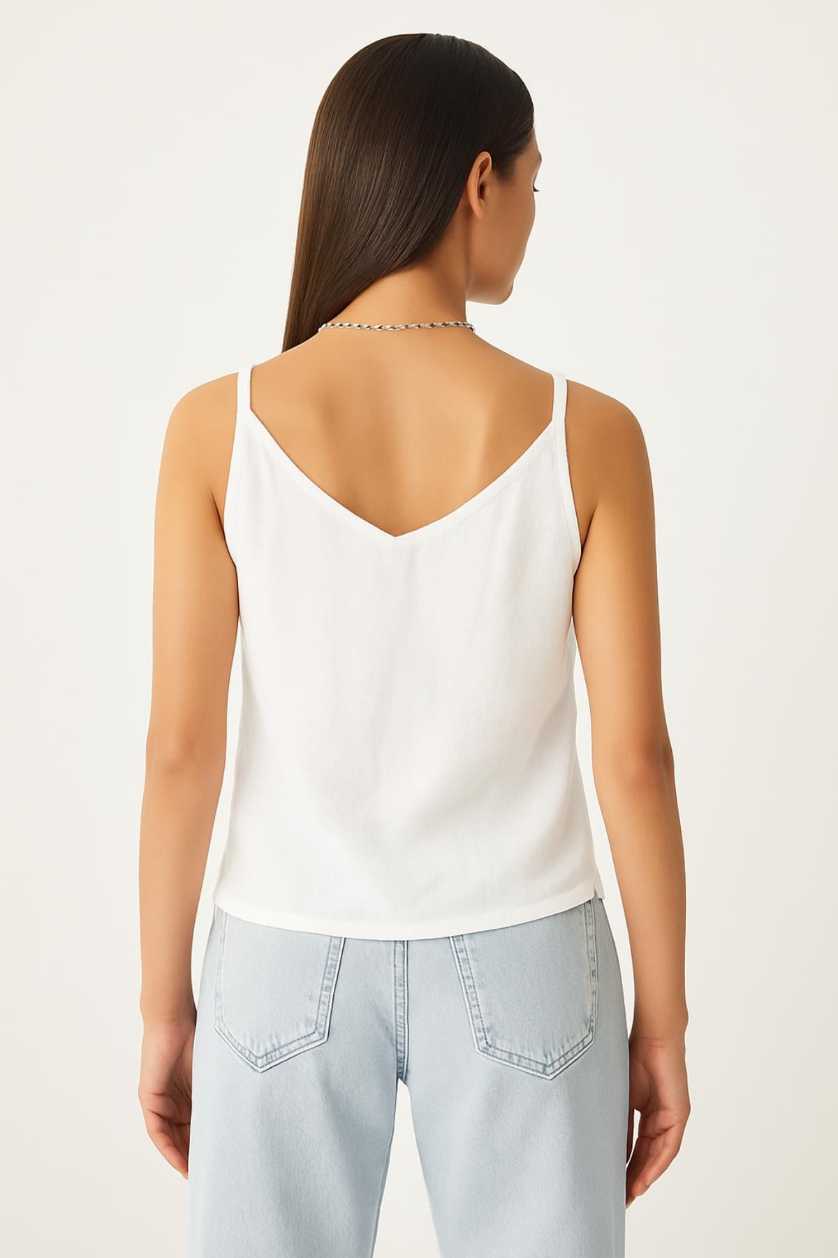 Kadın Askılı Oversize Bluz