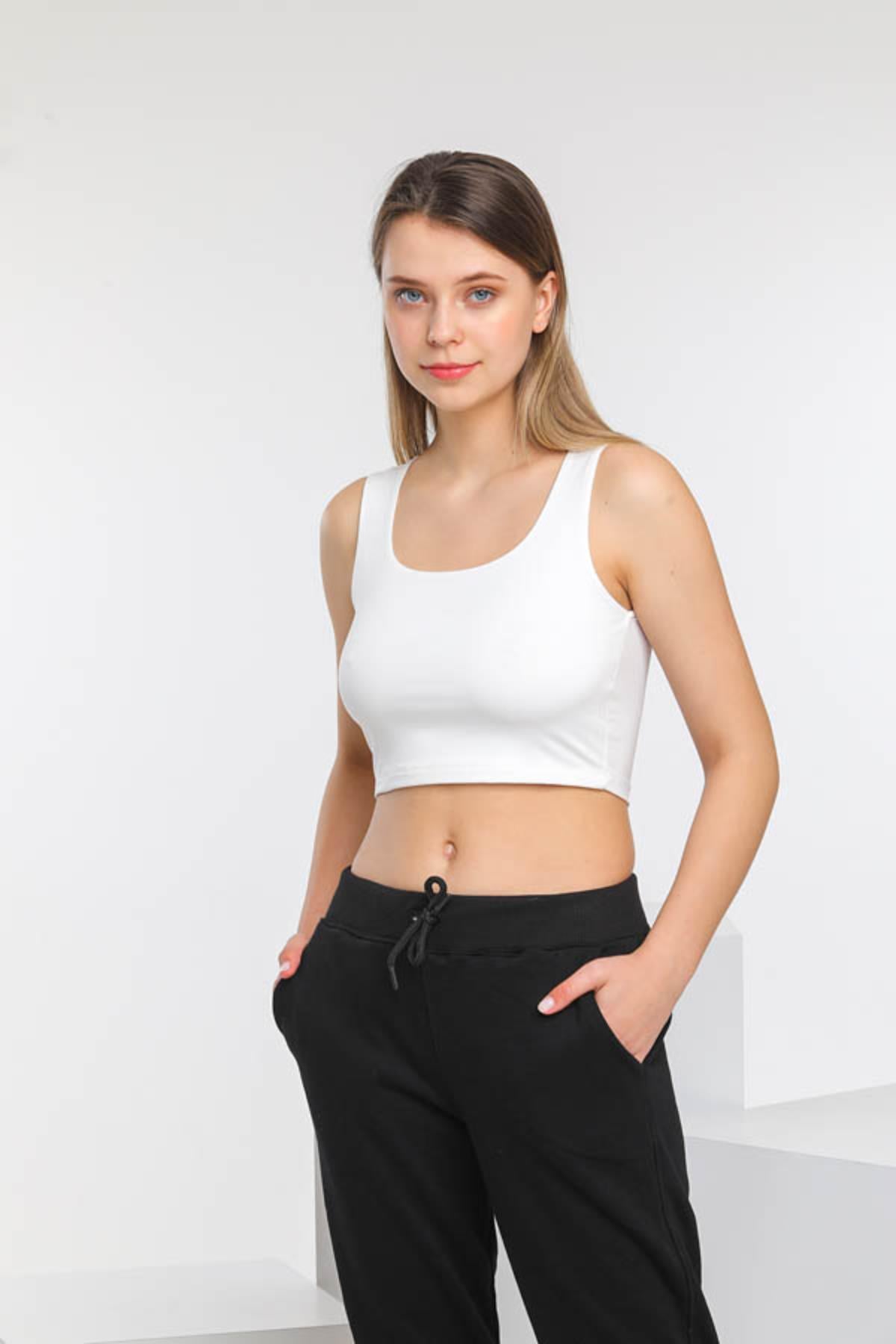 Kare Yaka Crop Bluz