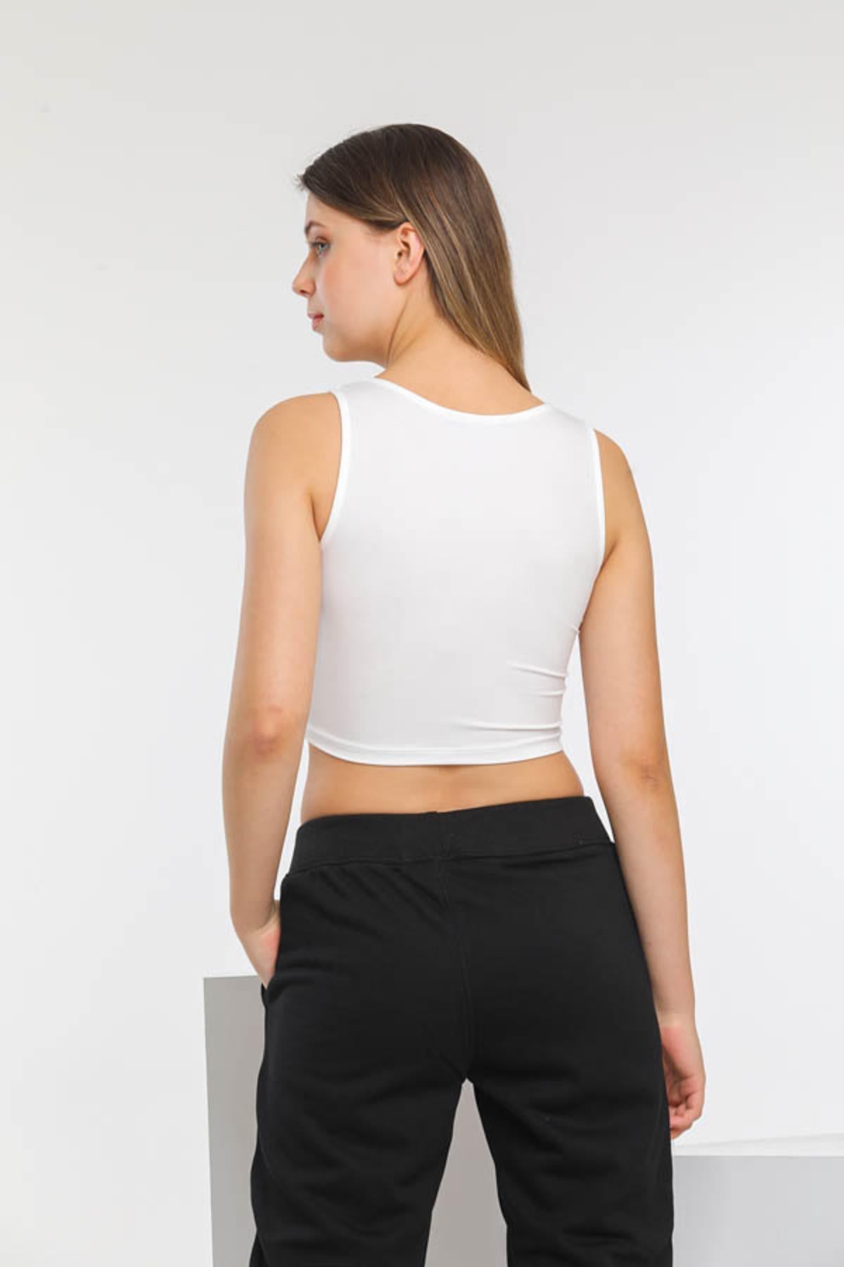 Kare Yaka Crop Bluz
