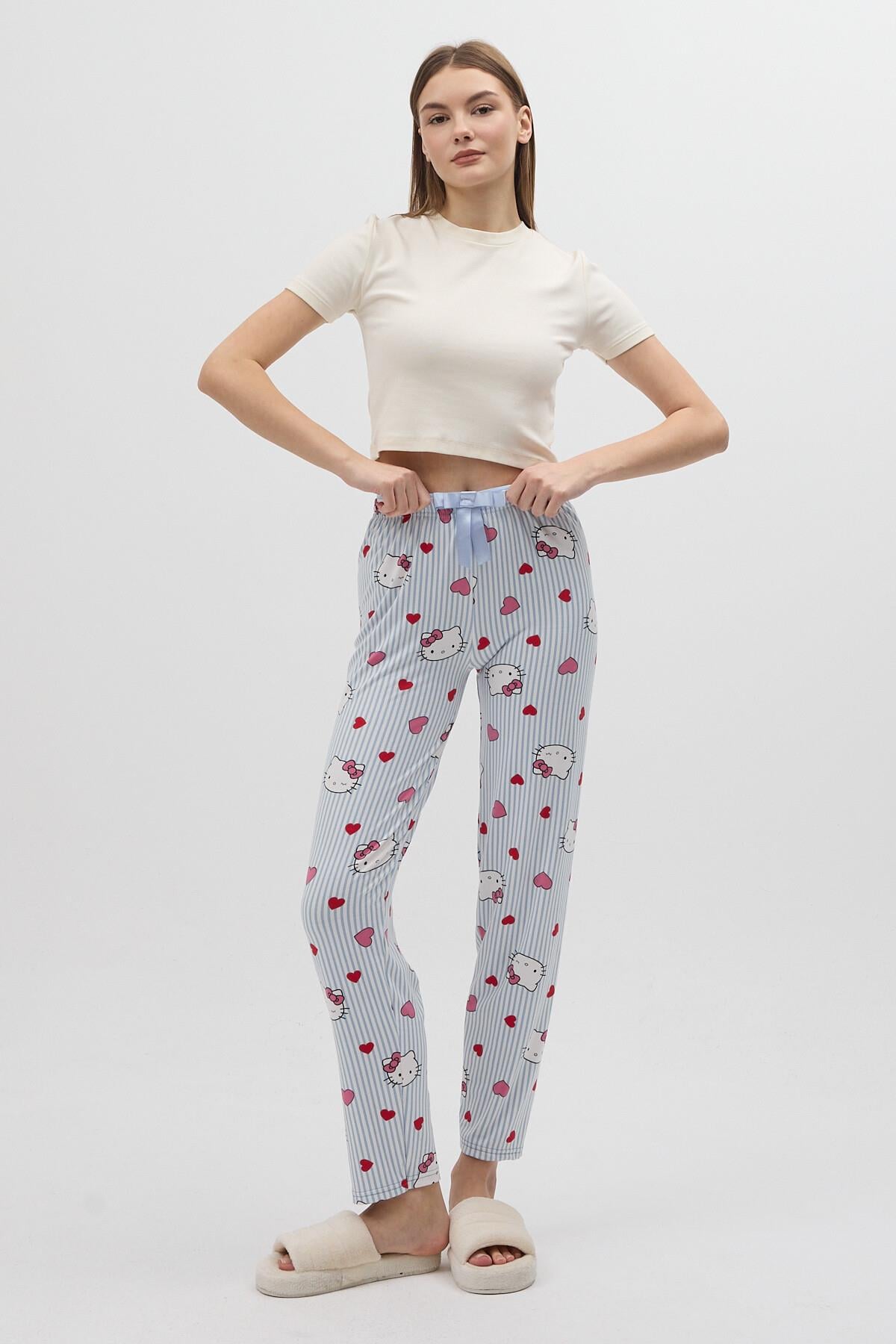 Milan Kumaş Hello Kitty Baskılı Pijama Altı