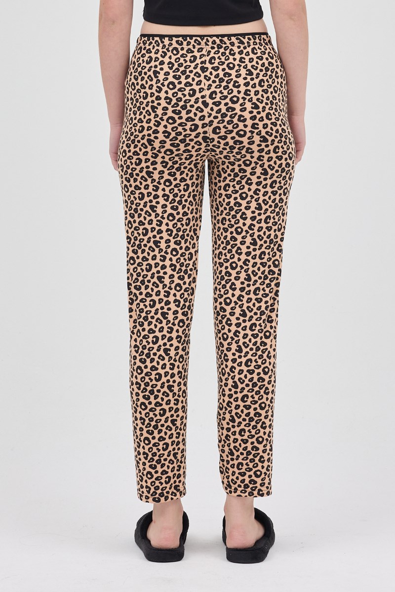 Milan Kumaş Leopar Pijama Altı
