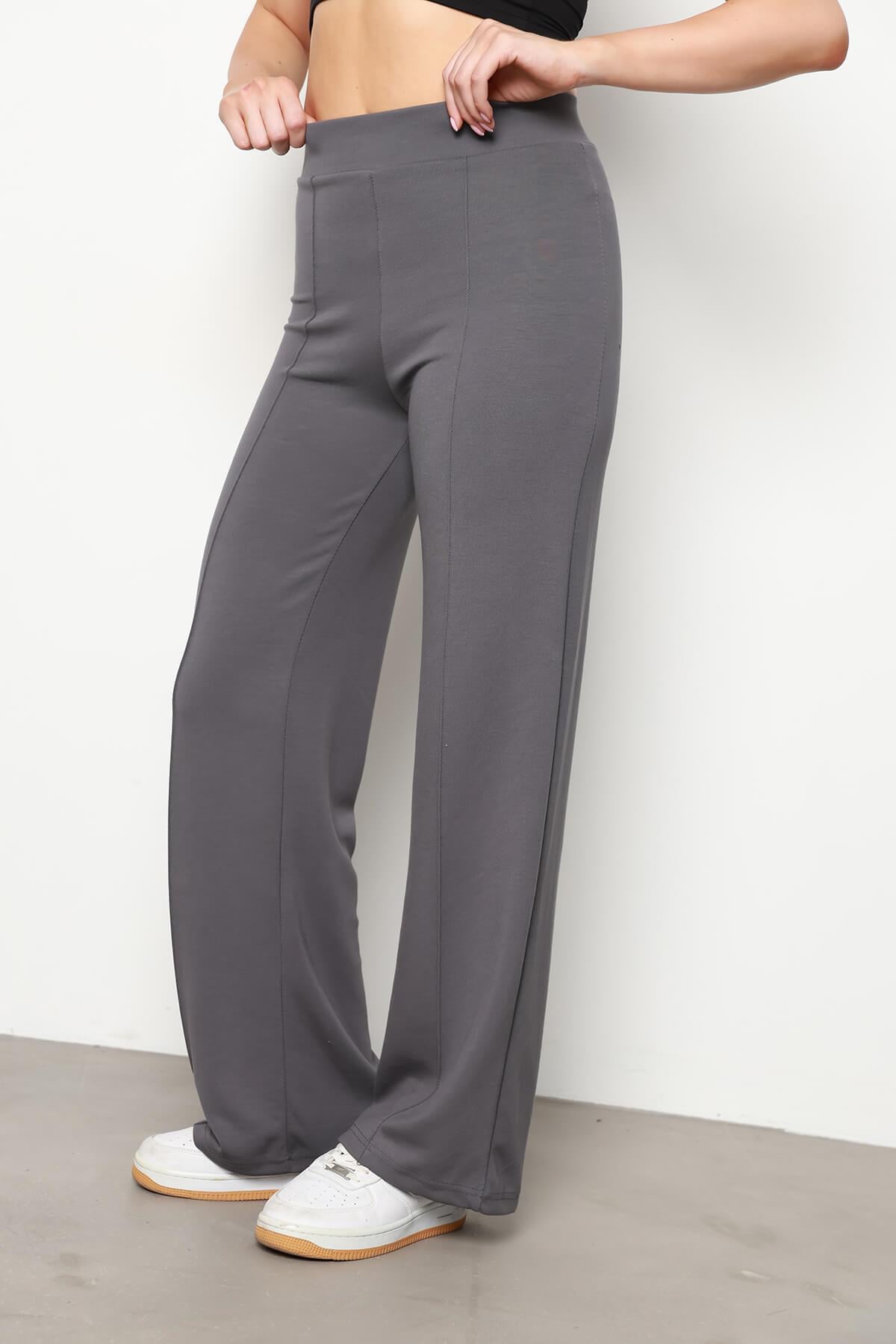 Modal Çimalı Bol Paça Pantolon