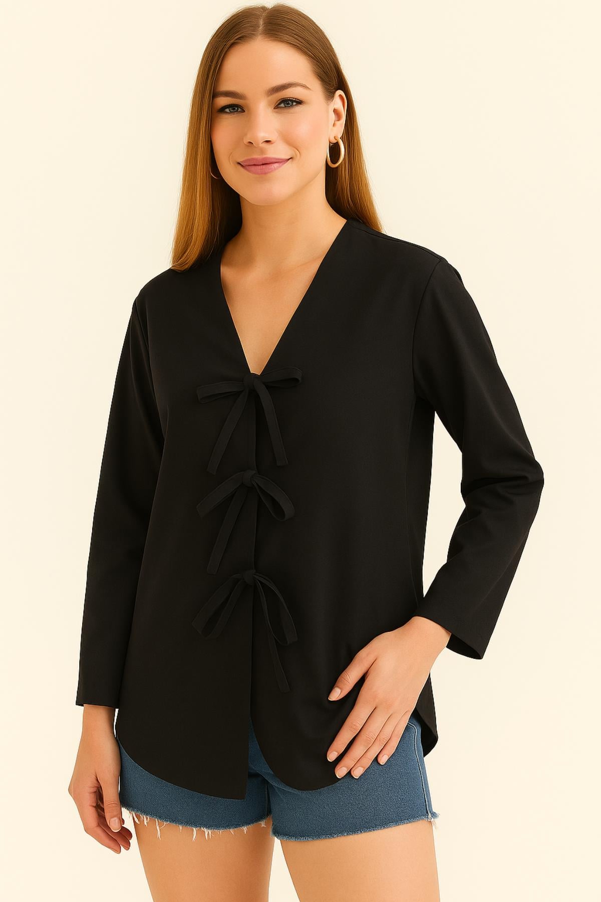 Önü Fiyonklu Kimono