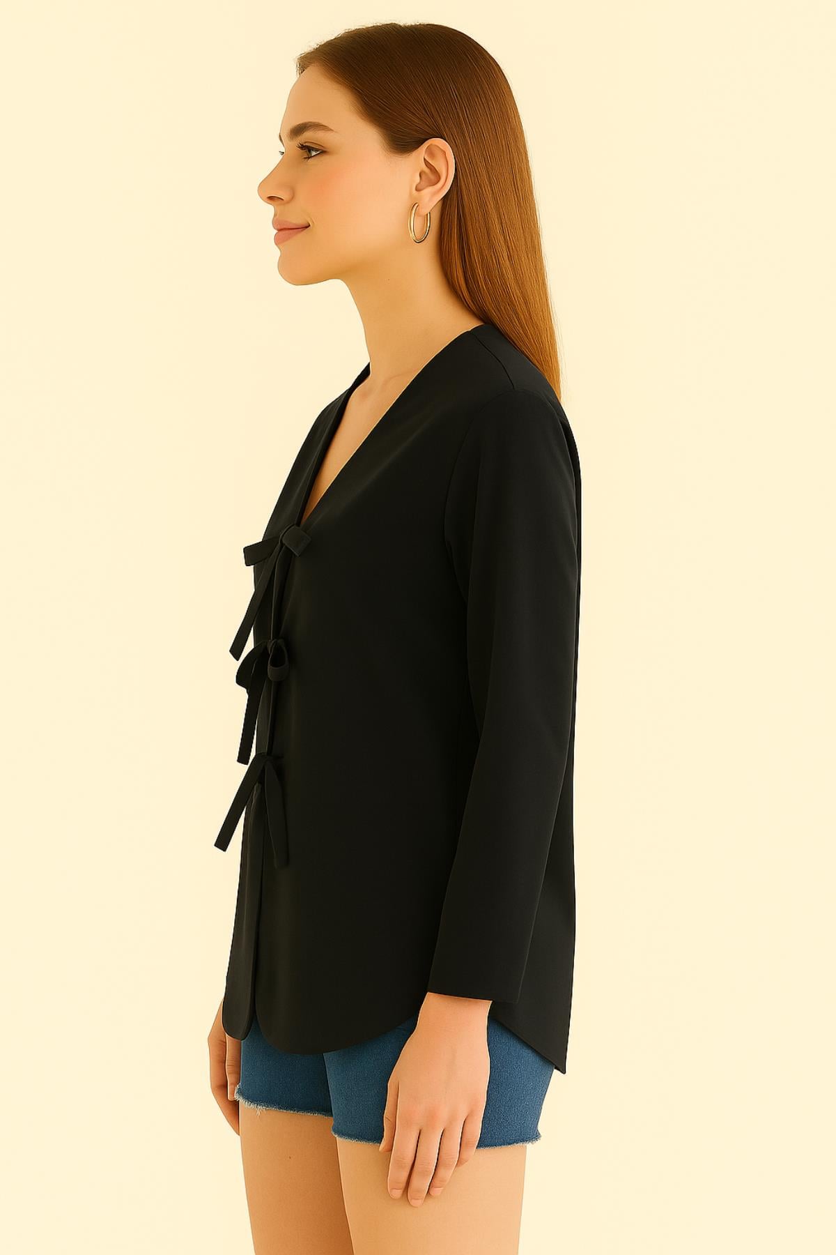 Önü Fiyonklu Kimono