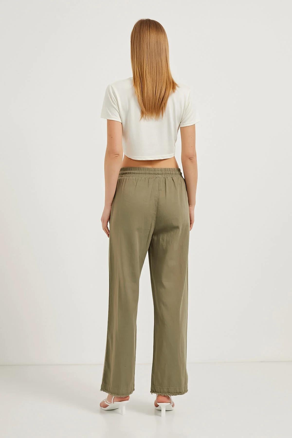 Püsküllü Gabardin Pantolon