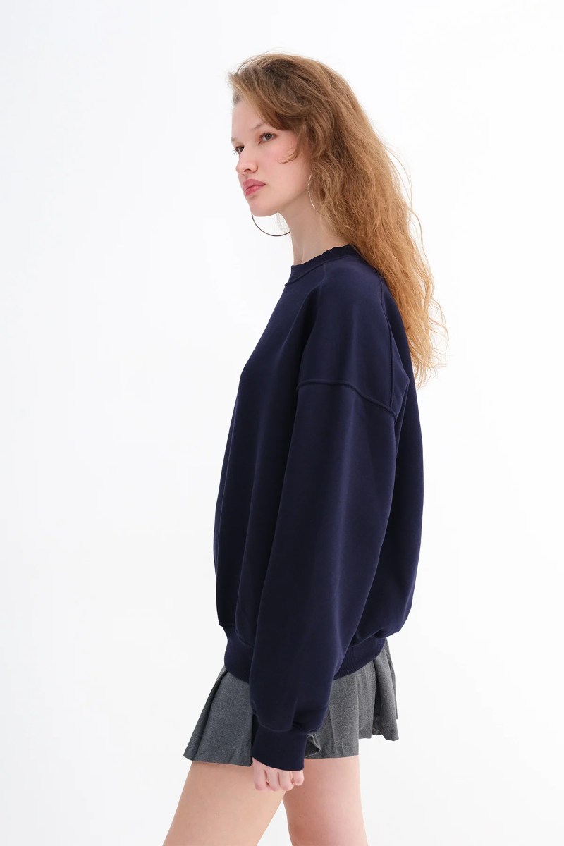 Şardonlu Bisiklet Yaka 3 İp Sweat