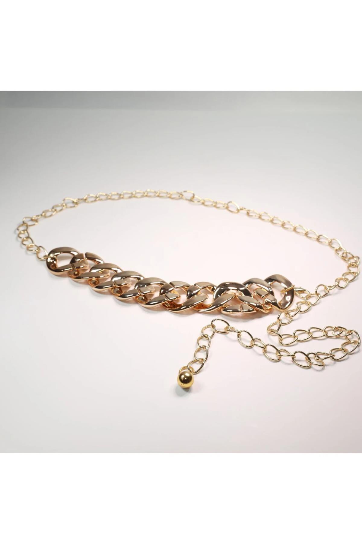 Sembol Aksesuarlı Zincir Kemer