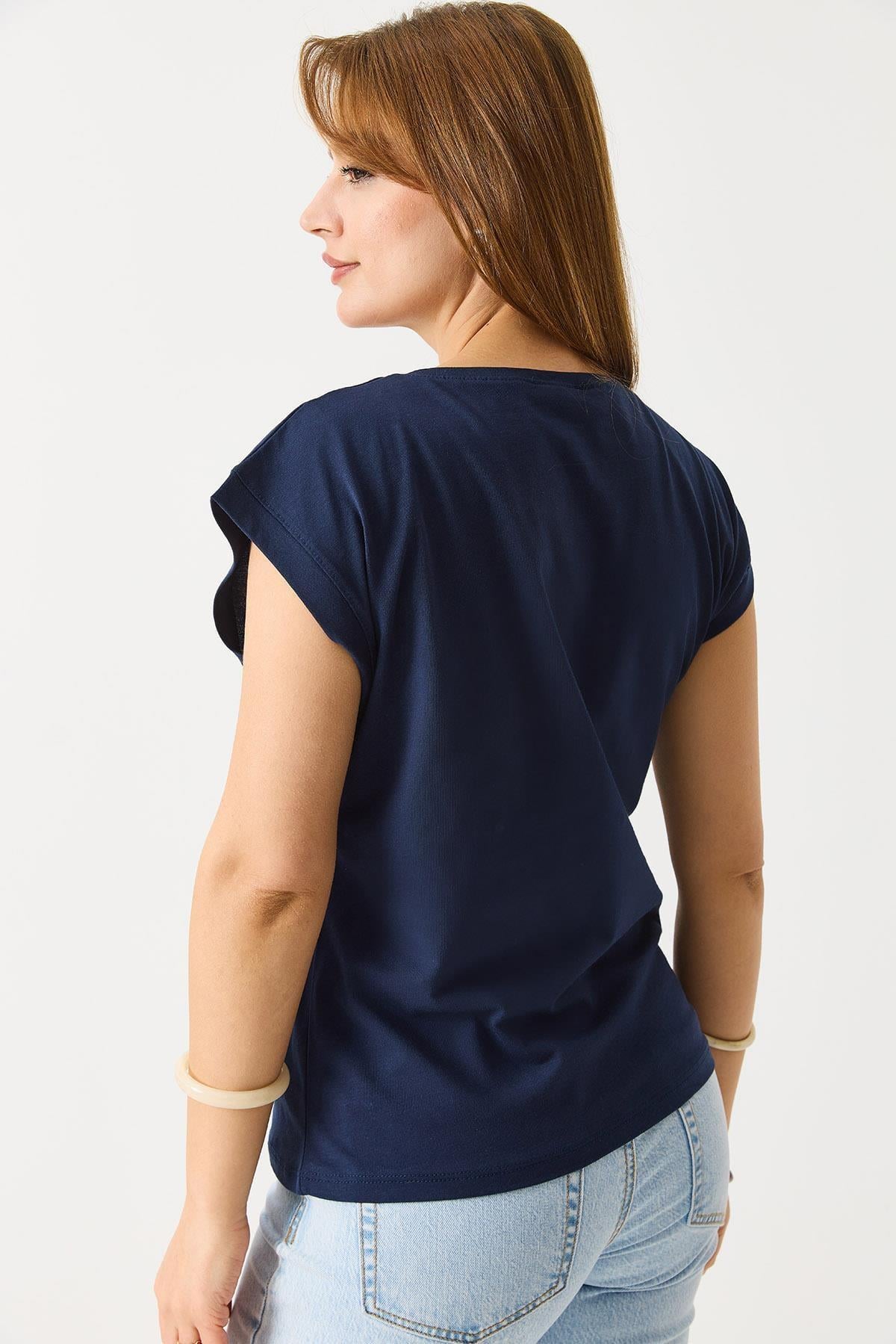 Taş Detaylı Kolsuz Tshirt