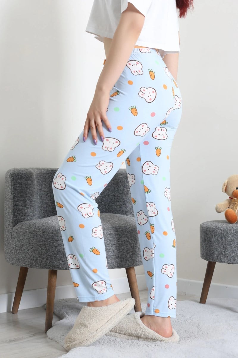 Tavşan ve Havuç Desen Pijama Altı
