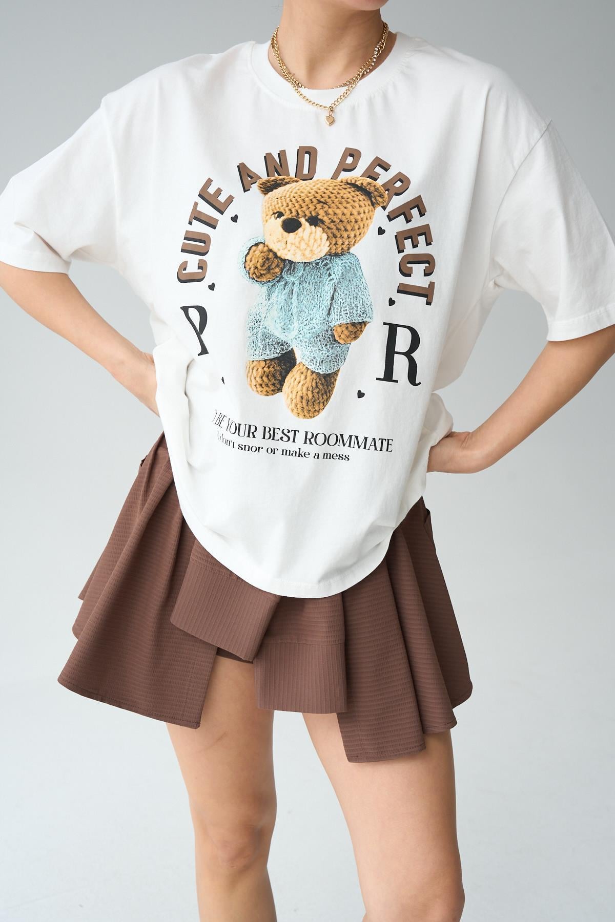 Teddy Bear Baskılı Tshirt