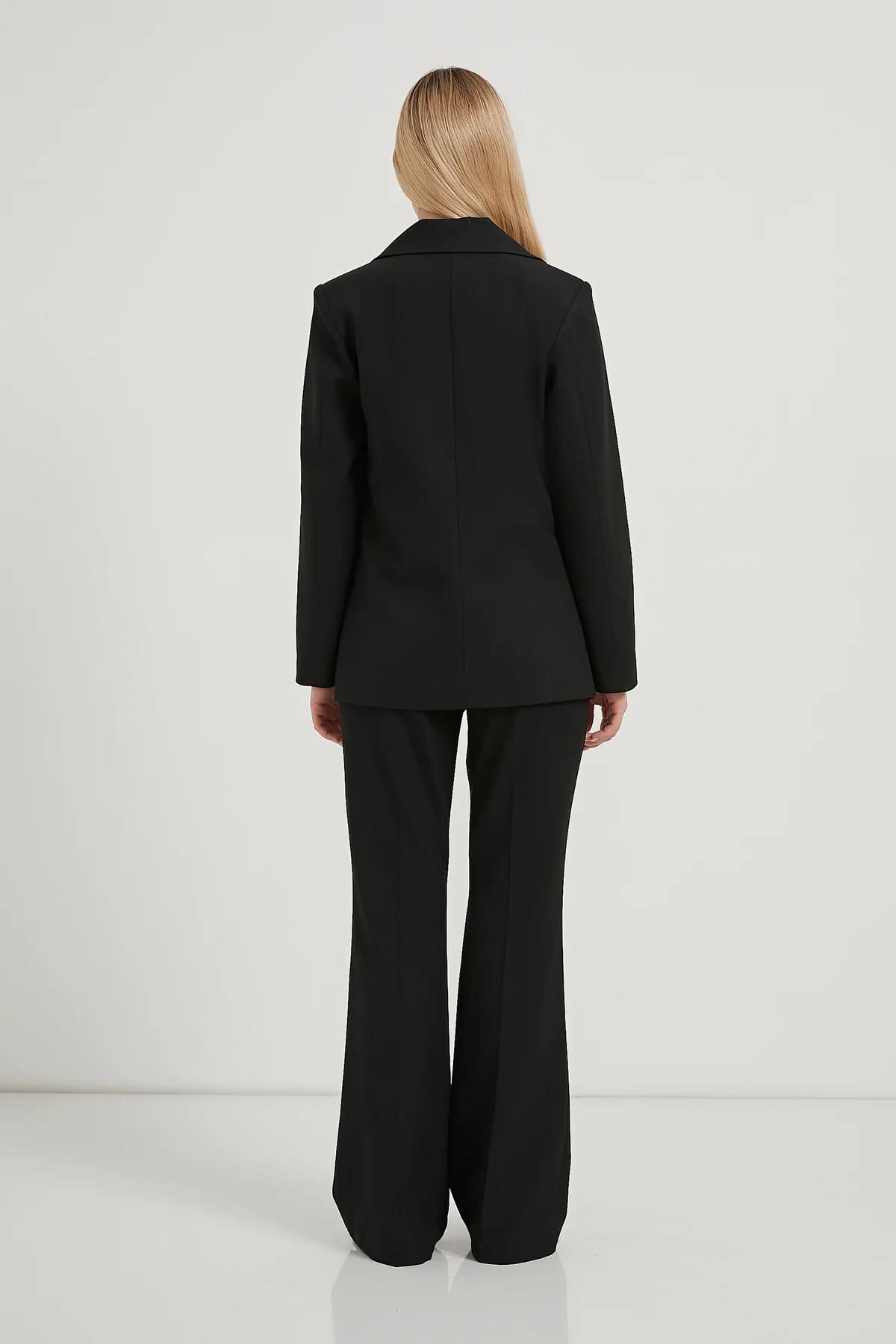 Tek Düğmeli Cep Kapaklı Poliviskon Ceket