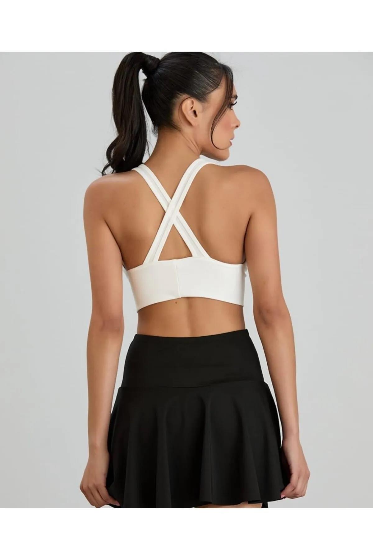 V Yaka Fitilli Kalın Kemer Büstiyer