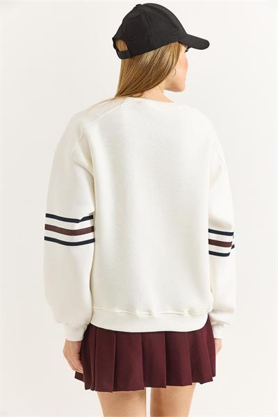 74 Baskılı Bisiklet Yaka Sweat