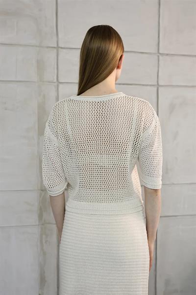 Ajurlu Kısa Kol Bluz