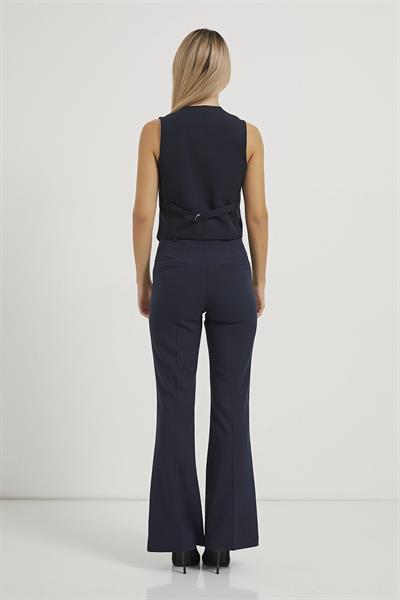 Arkadan Bağlamalı Düğmeli Yelek