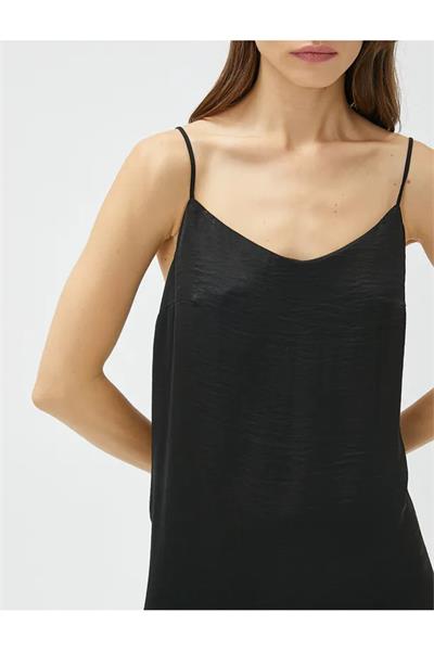 Askı Ayarlı Oversize Müslin Elbise