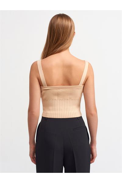 Askılı Önü Düğmeli Atlet