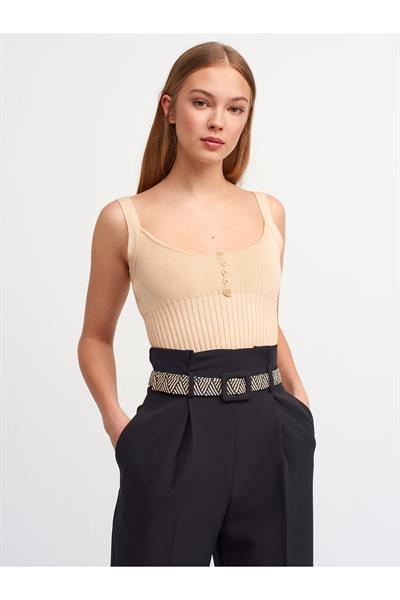 Askılı Önü Düğmeli Atlet