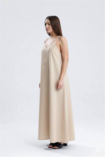 Askılı Uzun Elbise