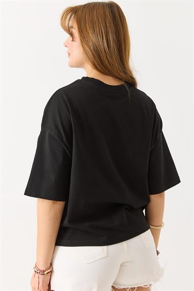 Ataş Baskılı Kısa Kollu Tshirt